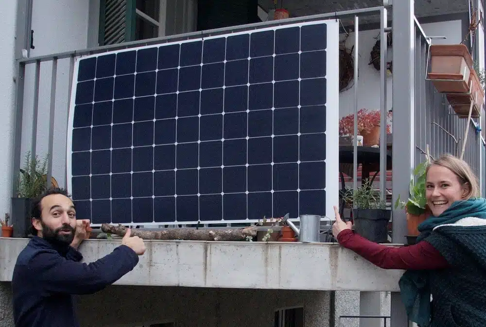 Marie und Michael Gründer Solarbalkon